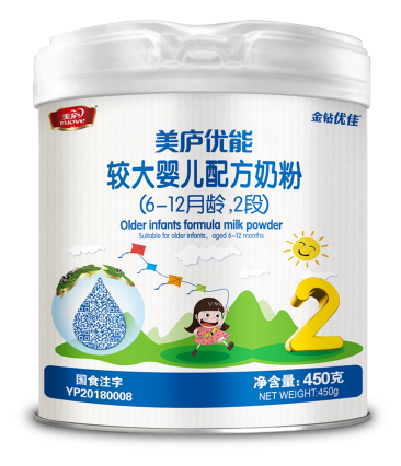 游艇会yth优能较大婴儿配方奶粉450克-2段