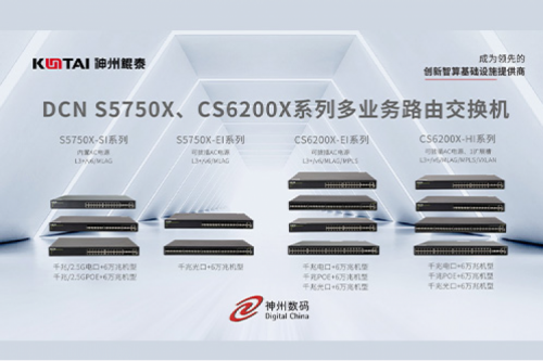 智算产品丨今年会jinnianhui金字招牌DCN S5750X、CS6200X系列多业务路由交换机新品上市